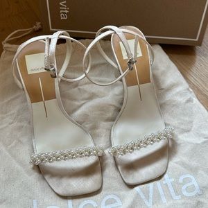 Dolce vita nory pearl sandal wedding shoes vanilla pearls